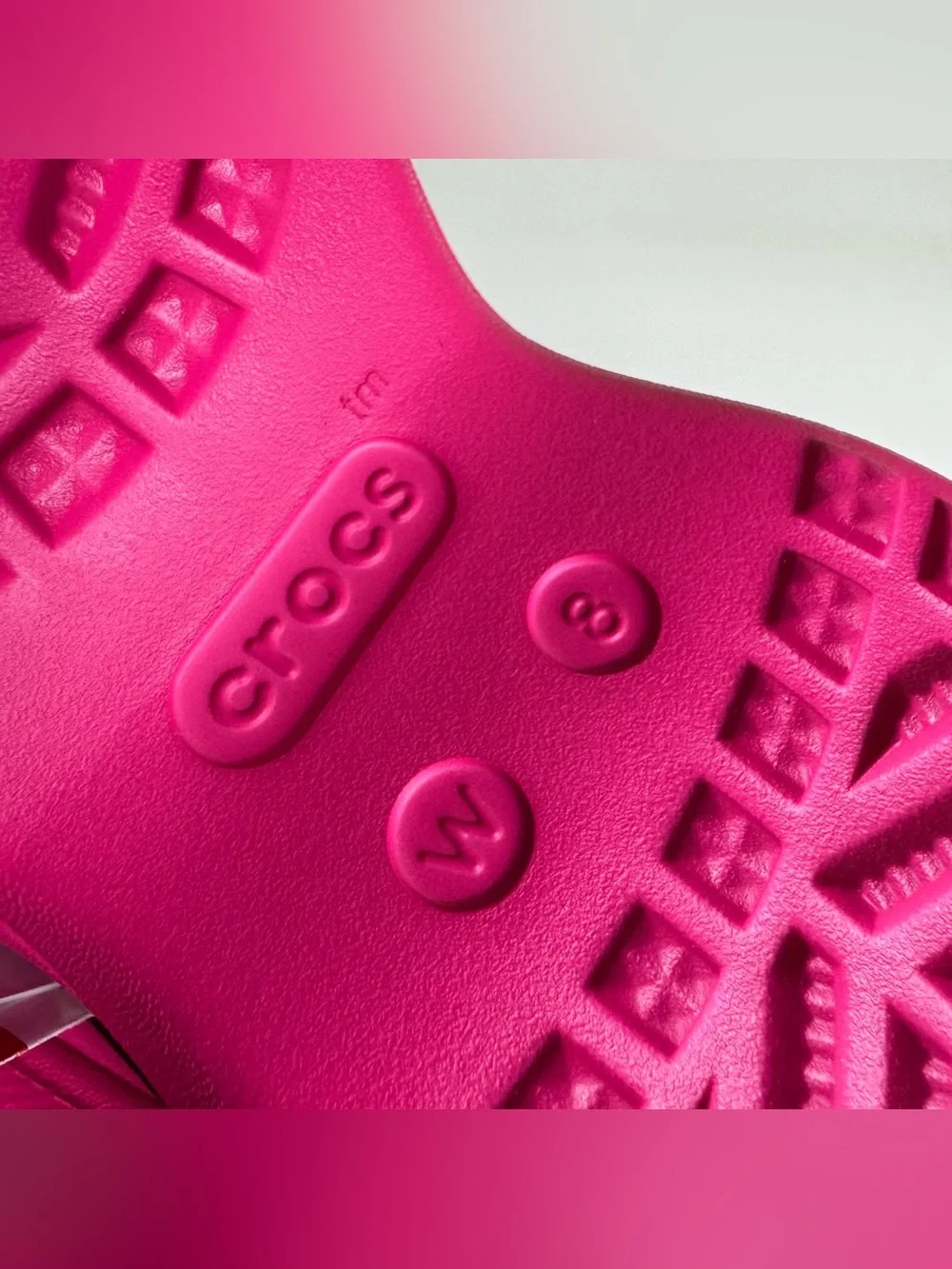 Crocs BAE Slides Slip On Platform Sandals Slide Dragon Fruit Pink Size 8 NWT
